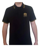 Queen Unisex Polo Shirt: Crest Logo (X-Large)