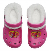 täppa med päls Troll PVC/pälsrosa/vit storlek 30-31
