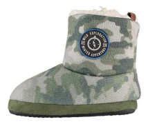 tofflor pojkar textil armé tryck grön storlek 29-30