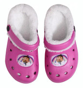 täppa till med päls Minions PVC/pälsrosa/vit storlek 24-25