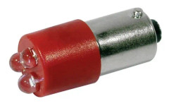 CML LED-signallampe BA9s Rød 230 V/AC 120 mcd