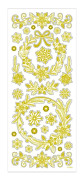 Stickers - 10 x 24 cm - ca. 29 st - Guld - Julstjärnor
