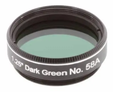 EXPLORE SCIENTIFIC 1,25" mörkgrönt filter nr 58A