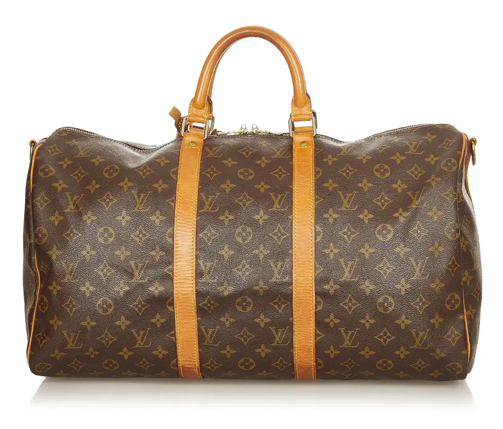 Pre-owned Louis Vuitton Monogram Keepall Bandouliere 50 Brown