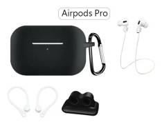 AirPods PRO Skyddsset - Silikon skal fodral & Straps/hållare