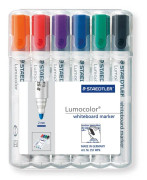 Whiteboardmarkers Staedtler Lumocolor 351 WP6 rund spets ass. färger - (6 st)