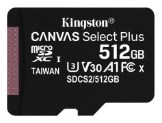 Kingston Canvas Select Plus 512GB MicroSD Memory Card