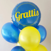Ballongbukett med ställ Student "Grattis"