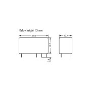 Kretskort-relä 230 V/AC 16 A 1 switch WAGO 788-179 20 st