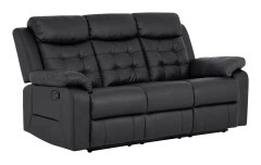 OWENS 3-Sits Reclinersoffa Svart