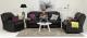 NANTES 2-Sits Reclinersoffa Svart