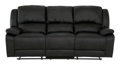 NANTES 3-Sits Reclinersoffa Svart