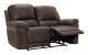 CORONA 2-sits Reclinersoffa Svart/Brun