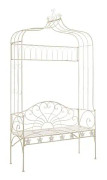 Traedgardsbaenk 122 cm jaern antikvit