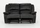 NANTES 2-Sits Reclinersoffa Svart