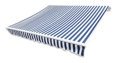 Markisduk bla vit 500x300 cm