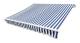 Markisduk bla vit 500x300 cm