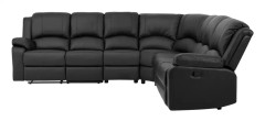  Reclinerhörnsoffa Navarro XL Svart PU