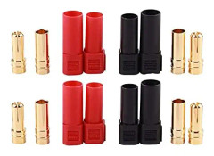 4 Par XT150 Connector Banan Manlig Kvinna Plugg med Socket 120A Stor Nuvarande Guldpläterad 6MM Banana Plug Bulletkontakter för RC Drone Quad Reservde