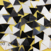 Handgjorda mosaikplattor, diamant transparent, blandat glas för mosaik hantverk levererar pussel konstmaterial - akryl 50 gram [838766145]