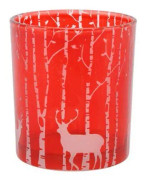 CGB Giftware Christmas Red Reindeer Forest Small Tea Light Holder