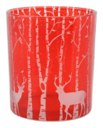 CGB Giftware Christmas Red Reindeer Forest Large Tea Light Holder