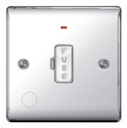 BG Chrome Unswitched Fused Connection Unit