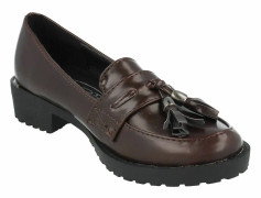 Spot On Barnflickor Casual Tassel Trim Flat Loafers