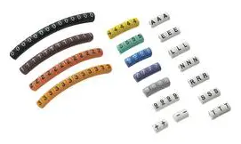 TRU COMPONENTS ECMKP-2 Märkningsclip Tryck 0 - 9, A, E, L, N, R, S, T, -, + Ytterdiameter-område 2 till 5 mm 545010