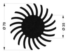 Fischer Elektronik 10103865 SK 571 10 ME LED-kylfläns 2.82 K/W (Ø x H) 70 mm x 10 mm