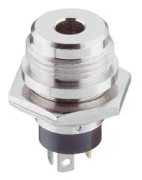 Lumberg 1502 04 Hörlursuttag 3.5mm Hona inbyggd vertikal Antal poler: 3 Stereo Silver 1 st