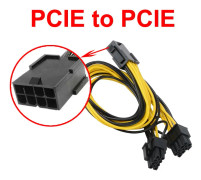 6st Y-Splitt PCIE 8Pin Hona till 2 x 6+2 pin Hane PCIE 20cm