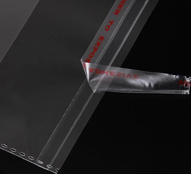 Opp klistermärken självhäftande genomskinliga plastpåsar