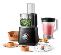 PHILIPS Viva Collection HR7530 / 10 matberedare, 2,1 l skål, 1,5 l mixer, 850W, 2 växlar, svart
