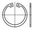 TOOLCRAFT 107898 Hållningsringar Ytterdiameter: 155 mm DIN 472 Fjäderstål 1 st