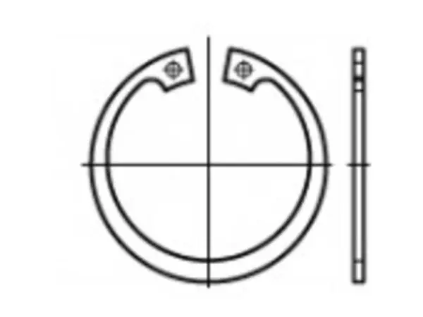 TOOLCRAFT 107898 Hållningsringar Ytterdiameter: 155 mm DIN 472 Fjäderstål 1 st