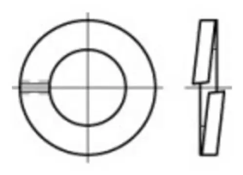 Fjäderringar TOOLCRAFT 105785 DIN 127 24.5 mm Fjäderstål 100 st