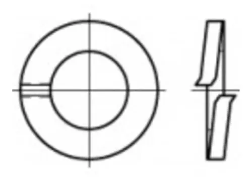 Fjäderringar TOOLCRAFT 105684 DIN 127 30.5 mm Fjäderstål 50 st