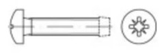 Gängpressande skruvar TOOLCRAFT M3.5 12 mm Stjärnskruvmejsel Pozidrivspår DIN 7500 Stål galvaniskt förzinkad 1000 st
