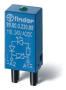 Finder Insticksmodul Med frihjulsdiod, med LED 99.80.9.220.99 Ljusfärg: Grön 1 st