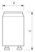 Philips S2 4-22W, Belysningstartare, Vit, Plast, fluorescent lamps with electromagnetic gear, 4 W, 22 W