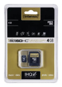 Intenso 4 GB Micro SDHC-Card microSDHC-Kort 4 GB Class 4 inkl. SD-adapter