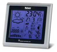 Mebus 40283, Vit, Inomhushygrometer, Inomhustermometer, Utomhustermometer, Termometer, Barometer, hygrometer, Termometer, F,°C, 130 mm