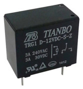 Tianbo Electronics TRG1 D-12VDC-S-Z PCB-relä 12 V/DC 5 A 1 x växelkontakt 1 st
