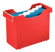 Leitz Plus - Hängande mappbox - för A4 - kapacitet: 20 filer - röd