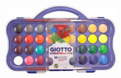 Watercolor paints in pastilles 36 colors GIOTTO