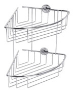 tesa 40215-00000-00 baath Plus Hörnduschkorg Lim Krom (glänsande)