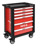 Yato YT-55299, Stål, Svart, Röd, 6 lådor, Teleskopskenor med kullager, 25 kg, 35 kg