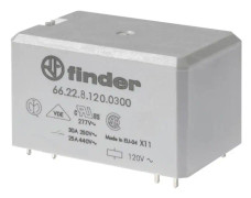 Finder 66.22.9.012.0300 Printrelæ 12 V/DC 30 A 2 x sluttekontakt 10 stk