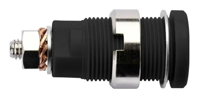Schützinger SEB 6445 Ni / GNGE Säkerhets Labhylsa Hona inbyggd vertikal Stift-Ø: 4 mm Grön, Gul 1 st
